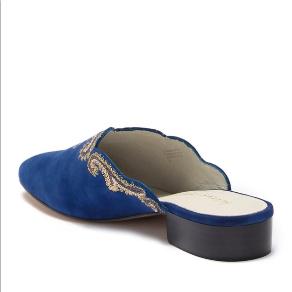 NIB Bettye Muller NY  Blueberry Suede Mules size 10 - Picture 5 of 9